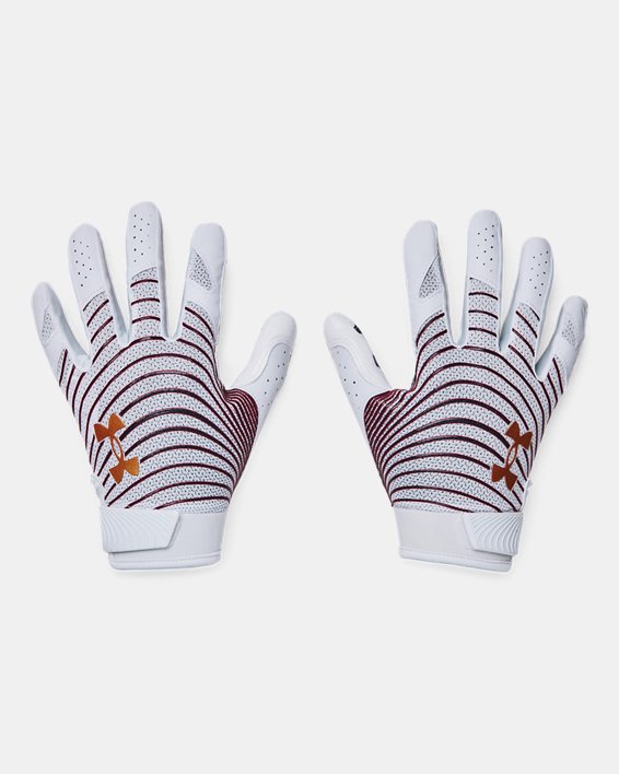 Men's UA Blur LE Football Gloves, White, pdpMainDesktop image number 0